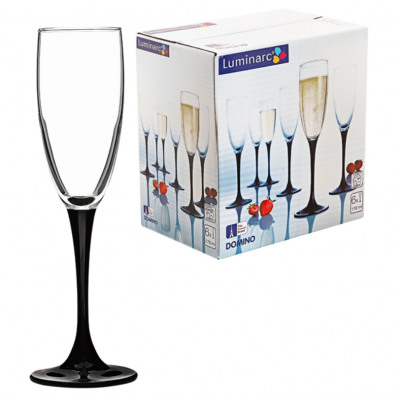 Набор бокалов для шампанского DOMINO Luminarc 6*170 мл.