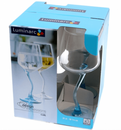 Набор фужеров для вина CURL Luminarc голубые 4*310 мл.