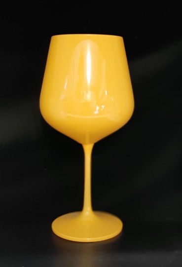 Ваза-фужер декоративный жёлтый глянцевый DORA 1 шт.