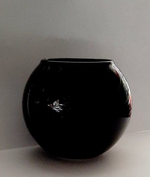 Ваза «Флора» декоративная чёрная глянцевая 1 шт. 43417